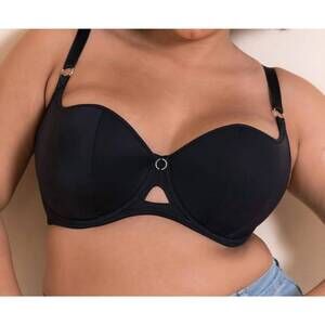 NEW CURVY KATE boost me up padded balcony bra in black